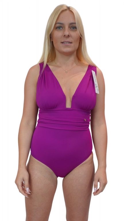 Milano fuksja - One-piece swimsuit